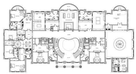 Cute Mansion Floor Plans 28 For Home Decoration Planner with Mansion Floor Plans Mansion Plans, Mansion Floor Plans, Luxury Floor Plans, Mansion Designs, House Plans Mansion, Mansion Floor Plan, Mega Mansions, Luxury Floor, Architectural Floor Plans