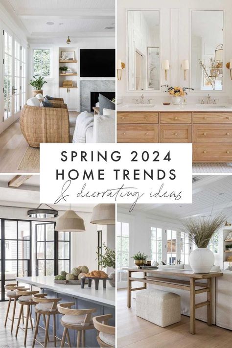 A look at the top trends in home decor and interior design for spring 2024, with the latest design styles, beautiful spaces and new spring and summer decorating ideas