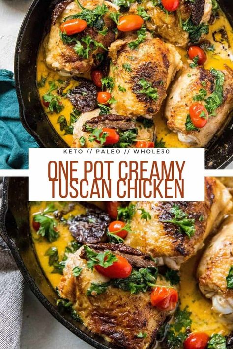 Tuscan Chicken Paleo, Tuscan Chicken With Spinach, Fodmap Recipes Dinner, Chicken With Spinach, Low Fodmap Recipes Dinner, Fodmap Meal Plan, Creamy Tuscan Chicken, Low Fodmap Diet Recipes, Whole30 Dinner Recipes