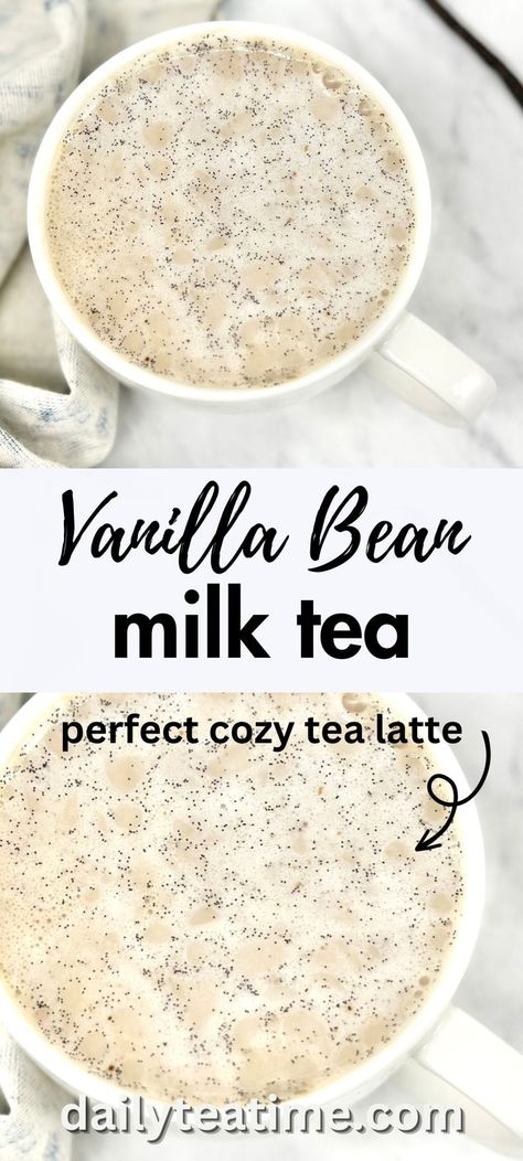 Warm Drinks Recipes, Tea And Milk, Milk Tea Recipe, Milk Tea Recipes, Tea Latte Recipe, Vanilla Tea, Hot Drinks Recipes, Tea Drink Recipes, Cozy Drinks