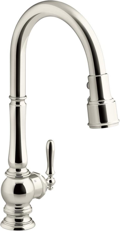 Polished Nickel Faucet, Kohler Artifacts, Smart Faucet, Touchless Kitchen Faucet, Touchless Faucet, Kitchen Faucet With Sprayer, Bar Faucets, Charming Kitchen, Apple Home