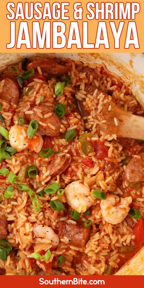 Shrimp Jambalaya Recipe, Best Jambalaya Recipe, Sausage Jambalaya Recipe, Gumbo Recipe Easy, Shrimp Jambalaya, Jambalaya Recipe Easy, Cajun Dishes, Sausage Dishes, Jambalaya Recipe