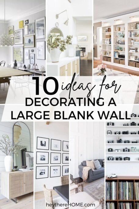 How To Decorate A Large Wall - 10 Designer Approved Ideas Farmhouse Decor For Large Wall Space, Feature Wall Art Ideas, Ideas For Big Blank Walls, How To Place Wall Decor, Wall Art Displays, Decorating Plain Walls, Huge Gallery Wall, Wall Decor Narrow Wall, Collage Wall Over Bed