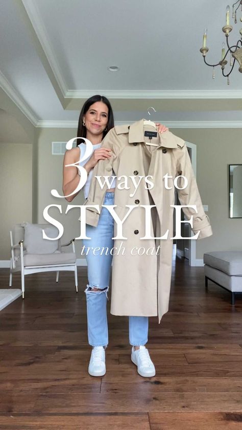 Outfit Ideas With Trench Coat, How To Style Trench Coat, How To Style A Trench Coat, Outfit Trench Beige, 2024 Trench Coat Outfit, Short Trench Coat Outfit, Beige Trench Coat Outfit, Lori Harvey Trench Coat, Beige Coat Outfit