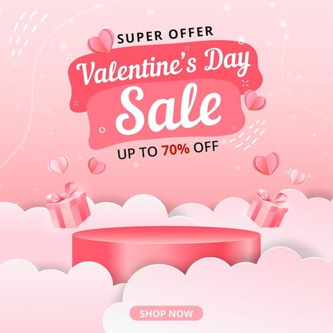 Valentine Promotion Design, Valentines Day Poster Design Graphics, Valentine Promotion, Valentine's Day Poster Design, Payday Sale, Valentines Day Banner, Posters Layout, Background Valentine, Valentine Backdrop