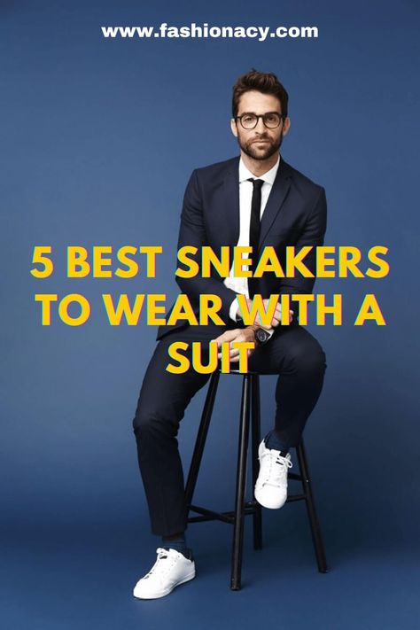 5 Best Sneakers to Wear With a Suit, Men Suit Pants With Sneakers Men, Mens Suit And Sneakers, Tennis Shoes With Suit Men, Wedding Suits With Sneakers, Formal Suit With Sneakers Men, Tuxedo And Sneakers Men, Suits And Sneakers Men Outfits Prom, Sneaker Suit Outfit Men, Business Casual Men With Sneakers