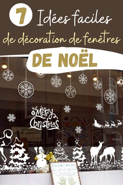 Les fenêtres constituent un élément à mettre en valeur dans la déco de cette fête. Retour sur des idées et des réalisations qui ont réussi à ajouter une note de festivité aux fenêtres. Xmas Window Decorations, Decoration Vitrine, Noel Christmas, Outdoor Christmas Decorations, Christmas Craft, Window Decor, Christmas Ornament, Christmas Crafts, Christmas Decorations