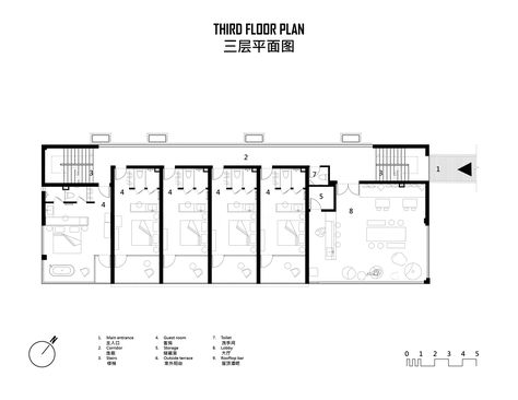 Small Hotel Plan Layout, Small Boutique Hotel Exterior, Hotel Plans Architecture, Small Hotel Room Layout, Boutique Hotel Floor Plan, Hotel Lobby Layout, Mini Hotel Design, Small Hotel Floor Plan, Small Hotel Design Architecture