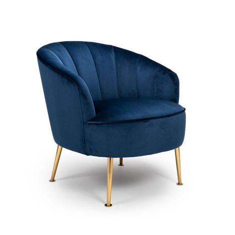 Darcy Armchair - Navy Velvet Cocktail Chair, 50s Glamour, Navy Chair, Blue Velvet Chairs, Grey Accent Chair, White Accent Chair, Leather Bed Headboard, Italian Bedroom Sets, Fabric Accent Chair