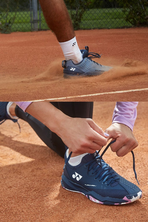 The Yonex FusionRev 4 Clay Court Tennis Shoe is a new refresh to the FusionRev. The FusionRev remains the perfect shoe for players looking for the ideal blend of support, cushioning and speed. Like version 3, Yonex designed the FusionRev with a bootie construction upper with the Fusion Wing that locks your foot in on the court. Yonex Tennis, Perfect Shoes, Tennis Shoes, Shoe Brands, Tennis, Women Shoes