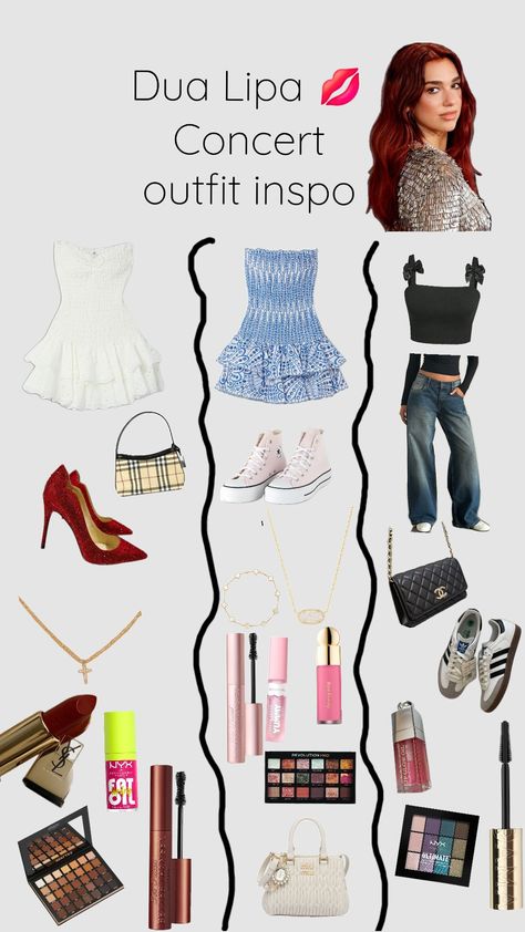 Dua lipa concert outfit inspo- Comment a celebrity that you would like this to be on 🤍💋#dualipa#concert#outfit#cute#outfotinspo#comment#shuffles Dua Lipa Concert Outfit, Dua Lipa Concert, Outfit Cute, Concert Fits, A Celebrity, Dua Lipa, Cute Casual Outfits, Concert Outfit, Casual Outfits