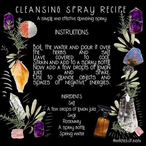 Witchcraft Community on Instagram: “Follow @occult.ish for more witchy inspo, tips and tricks! . The levels of crazy going on around the world are a bit out of control rn.…” Nature, Grimoire Inspiration, Witchcraft Diy, Pagan Traditions, Cleansing Spray, Green Witchcraft, Magick Book, Witchcraft For Beginners, Witchcraft Spell Books