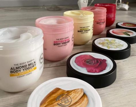 Body Shop Body Yogurt, The Body Shop Gifts, Best Body Shop Products, Body Shop Skincare, Skin Care Pictures, Colorful Drinks, Body Shop At Home, Bath And Body Works Perfume, Health Lifestyle