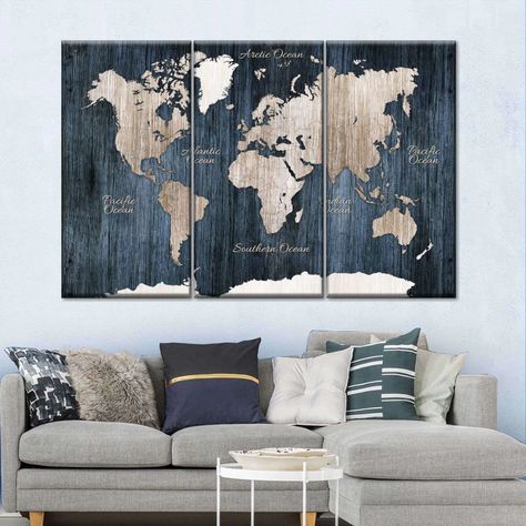 Aged Wooden World Map Wall Art | Digital Art Images D'art, World Map Art, World Map Canvas, Grand Art Mural, Old World Maps, World Map Wall Art, Art Carte, World Map Wall, Pin Map