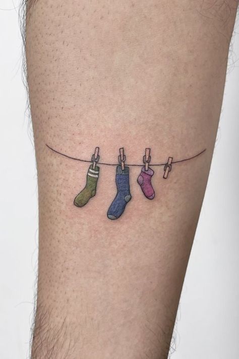 Socks Tattoo, Sock Tattoo, Make Tattoo, Family Tattoos, Minimal Tattoo, Couple Tattoos, Unique Tattoos, Tiny Tattoos, Cute Tattoos