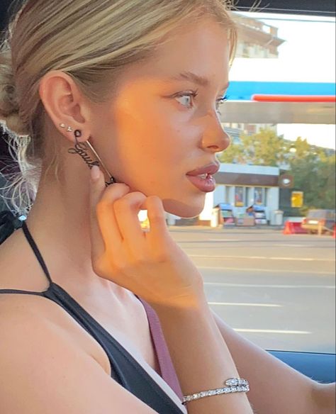 Aesthetic Gas Station, Upturned Nose, Driving Aesthetic, Perfect Nose, Car Pics, Nose Job, Side Profile, Love Hair, Gas Station