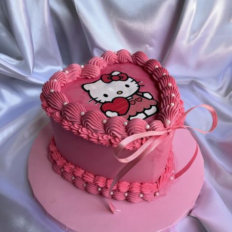 Everyone is in their hello kitty era and I’m here for it 💞✨ - - - - #hellokitty #hellokittylover #cake #cakeoftheday #cakeofinstagram #hellokittycake #baking #bakinglove #fyp #viralpost #supportsmallbusiness #supportlocal Hello Kitty Cake Design Birthday, Cakes Hello Kitty, Hello Kitty Torte, Hello Kitty Cake Design, Hello Kitty Cakes, Bd Cake, Hello Kitty Birthday Cake, Shape Cake, 21st Birthday Cakes