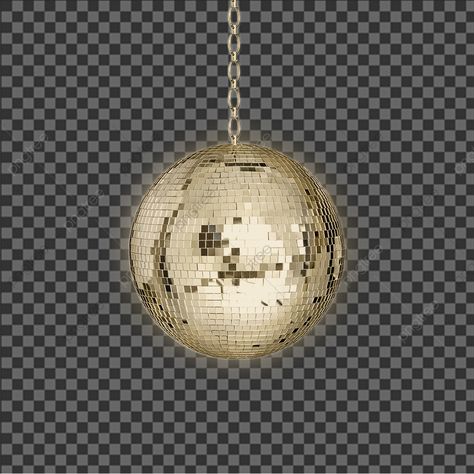 Gold Disco Ball, Disco Ball Png, Lights Png, Photobooth Template, Gold Clipart, Game Wallpaper Iphone, Ball Png, Gold Banner, Stage Lights