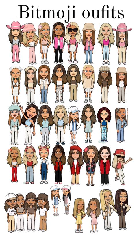 Pretty Bitmoji Ideas, Snapchat Best Friends, Cute Snapchat Bitmoji Ideas, Snapchat Avatar, Bitmoji Outfits, Fun Sleepover Ideas, Sleepover Things To Do, Dream Baby, Crazy Things To Do With Friends