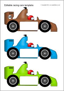 Editable racing car templates (SB7757) - SparkleBox Cars Preschool, Transportation Theme Preschool, Race Car Themes, Transportation Theme, Race Car Party, Display Banners, Race Car Birthday, Car Themes, Classroom Displays