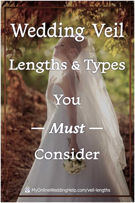 Wedding veil lengths and types are many. And the right combination of features can instantly complete your bridal look ... this guide will help you decide what wedding veil will look best on you with your wedding dress. #WeddingVeil #WeddingPlanningIdeas Different Types Of Wedding Veils, Double Veil Hairstyles, Royal Length Wedding Veil, Veil For Lace Wedding Dress, Strapless Wedding Dress With Veil, Bridal Hair For Veil, Bridal Veil Styles, Types Of Veils Wedding, Vails Wedding Hair Down