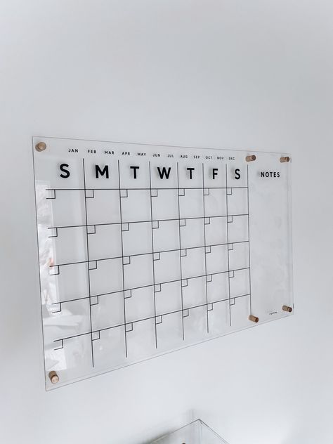 Room Calendar Ideas, Acrylic Wall Planner, Acrylic Calendar Ideas, Aesthetic Wall Calendar, Family Wall Calendar Ideas, Wall Planner Ideas, Acrylic Wall Calendar, Office Bulletin Boards, Wall Calendar Design