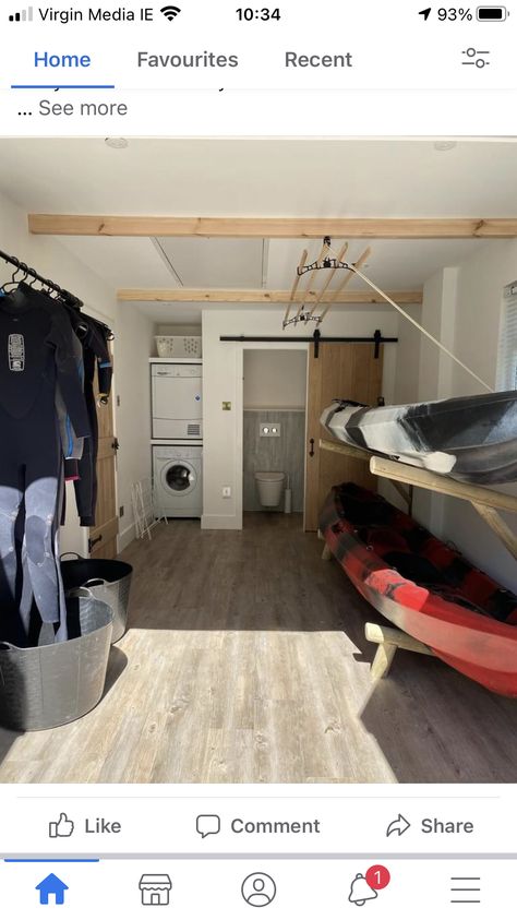 Garage Utility Conversion, Garage Conversion Utility Room And Gym, Garage Conversion To Utility Room, Utility In Garage, Garage Conversion Utility Room, Small Garage Conversion Ideas, Tiny House Garage, Garage Utility, Utility Space