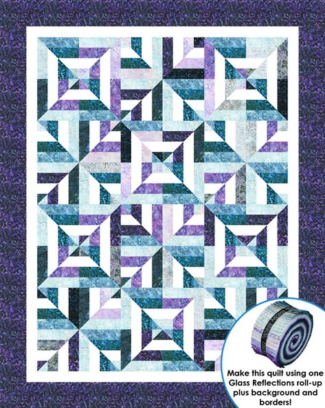 Sassy Squares Designer Pattern: Robert Kaufman Fabric Company Cozy Quilt Designs, Quilt Design Wall, Jelly Roll Quilt Patterns, Batik Quilts, Quilt Border, Cozy Quilts, Jellyroll Quilts, Strip Quilts, Patchwork Quilting