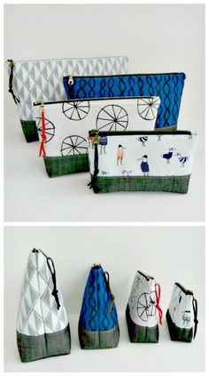 Sacs Tote Bags, Essential Pouch, Pouch Sewing, Modern Bag, Sew Ins, Beginner Sewing Projects Easy, Pouch Pattern, Leftover Fabric, Fabric Baskets