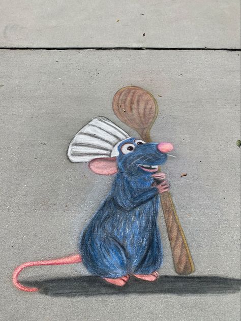 Disney Character Chalk Art, Cartoon Chalk Art, Disney Chalk Art, Chalk Doodles, Driveway Art, Outdoor Drawing, Chalk Art Ideas, Street Chalk Art, Chalk Activities