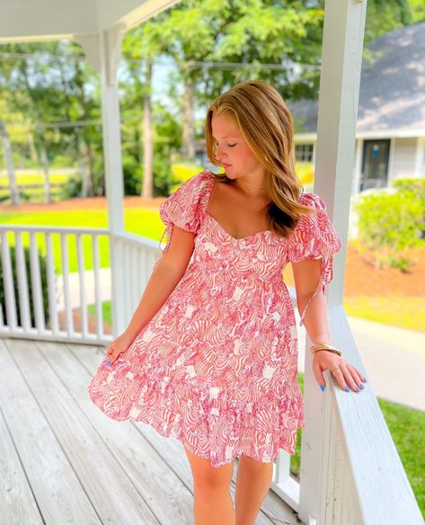 Pink never goes out of style 💖 tap to shop these two dresses perfect for sorority recruitment!⁠ •⁠ •⁠ •⁠ •⁠ •⁠ #shopsmall #style #styleinspo #streetstyle #lookbook #fashion #fashionstylist #fashiontrends #springtrends #trending #ootd #outfitinspo #styleinspiration #boutiquefashion #boutique #dressedit #newarrivals #mannequin #summer #summerstyle #summerootd #rush #recruitment #sorority #summerdresses Printed Pink Mini Dresses, Summer Pink Printed Mini Dress, Pink Casual Puff Sleeve Mini Dress, Trendy Pink Floral Print Mini Dress, Pink Floral Print Puff Sleeve Mini Dress, Sorority Rush Dresses, Rush Dresses, Spring Trends, Mini Dress With Sleeves