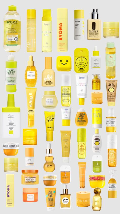 yellow! #yellowskincare #yellow #skincare #timelapse #fypshuffle #fyp #fyppppp Yellow Skincare, Preppy Yellow, Garnier Skin Active, Water Cleanse, Mario Badescu, Moisturizing Lotions, Lotion, Vitamins, Skin Care