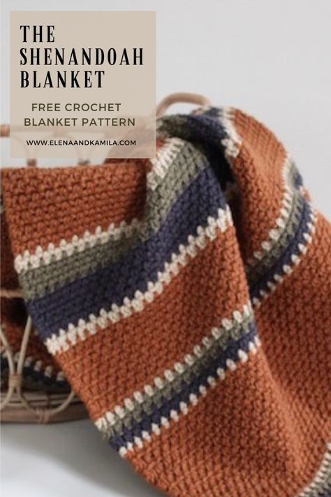 Crochet Borders For Blankets, Lap Blankets, Modern Haken, Knitted Stuff, Box Stitch, Knit Inspiration, Striped Blanket, Crochet Box, Blanket Ideas