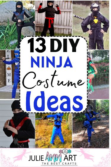 Bring your inner ninja out and show some karate and sword skills at gatherings by trying one of these quick and easy DIY ninja costume ideas. From classic ninja outfits to LEGO Ninjago, Teenage Mutant Ninja Turtles, female ninjas, Avatar ninjas, and more, these attires cater to children and adults alike. Diy Ninja Turtle Costume, Ninja Uniform, Ninjago Costume, Diy Costumes For Boys, Adult Costumes Diy, Diy Ninja, Turtle Ninja, Ninja Turtle Costume, Ninja Outfit