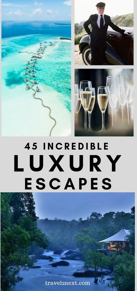 43 Luxury Escapes For Your Bucket List.  Which luxury resort would you choose?. #hotels #luxurytravel #luxuryescapes #luxuryhotels #travel #sydney #fullerton #fascinating The M. Word Luxury Words List, Travel Sydney, Bucket List Hotels, Fullerton Hotel, Healdsburg California, Luxe Travel, Four Season Tent, Luxury Beach Resorts, Luxury Travel Destinations