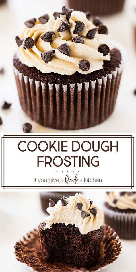 Frosting Cupcakes, Frosting Ideas, Khana Khazana, Cookie Dough Cupcakes, Cookie Dough Frosting, Smores Dessert, Chocolate Cupcakes Moist, Future Chef, Sweet Temptation