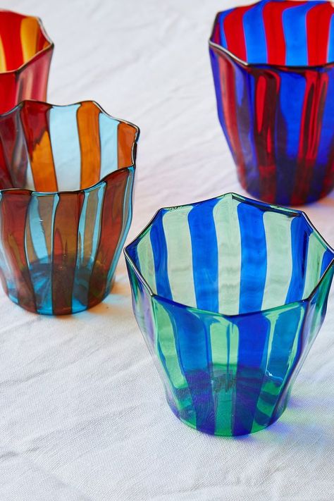 Vase Design, London Design, Glass Tumbler, Bits And Bobs, Glass Design, Murano Glass, Glass Collection, Colored Glass, Glass Blowing