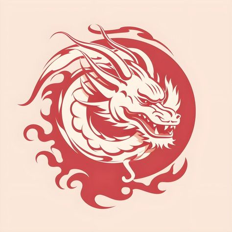 Photo chinese symbol of animal zodiac dr... | Premium Photo #Freepik #photo Chinese Dragon Vector, Colorful Digital Art, Octopus Drawing, Animal Zodiac, Dragon Icon, Zodiac Designs, Chinese Symbols, Dragon Boat, Digital Art Illustration