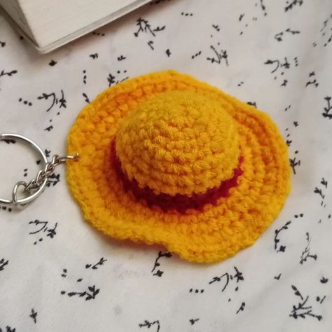 One piece keychain Luffy's hat👒 Crochet onepiece crochetkeychain keychain onepiececrochet luffyhat crochetpushie Anime Crochet Patterns, Anime Crochet Patterns Free, Luffy's Hat, One Piece Keychain, One Piece Crochet, Anime Crochet, Crochet Patterns Free, Easy Crochet Patterns Free, Crochet Keychain