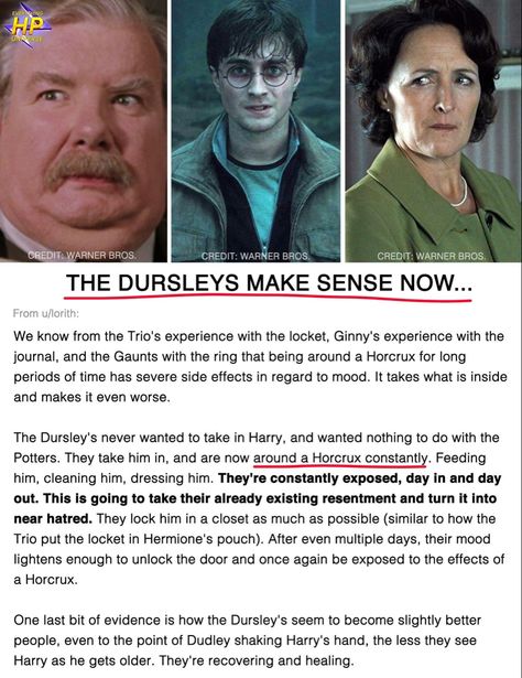 Harroy potter horcrux theory The Dursleys, Harry Potter Feels, Yer A Wizard Harry, Harry Potter Puns, The Prisoner, The Prisoner Of Azkaban, Potter Facts, Harry Potter Headcannons, Prisoner Of Azkaban