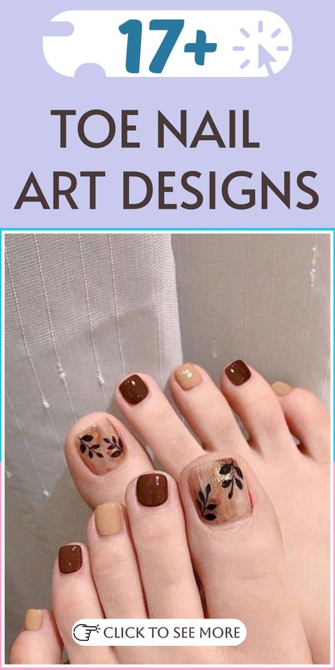 Dive into a world of unique creativity with our stunning collection of Toe Nail Art Designs! Discover a variety of stylish and innovative ideas to elevate your nail game and make your feet stand out. From bold colors to intricate patterns, we have something for every style preference. Embrace the beauty of individuality and add a touch of flair to your toes today! Fall Pedicure Designs Toe Nail Art, Toe Nail Designs Fall, Pedicure Ideas Fall Toenails, Big Toe Designs Toenails, Fall Toe Nail Designs Pedicures, Fall Toenail Designs, Simple Toe Nail Art, Gel Pedicure Designs, Toe Nail Polish Ideas