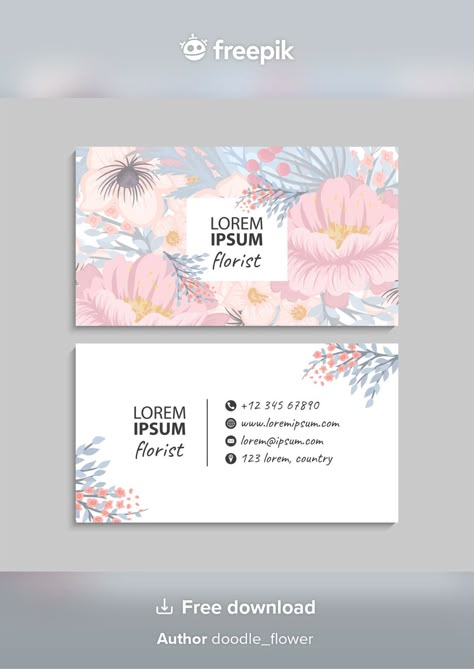 Floral Visiting Cards Design, Visiting Card Ideas Creative, How To Design Business Cards, Small Business Cards Design, Professional Business Card Design Ideas, Back Of Business Card Ideas, Design Card Ideas, Bussnis Card Design, Visiting Card Design Creative