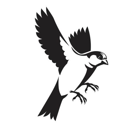 sparrow bird flying vector black and white color Sparrow Pictures, Sparrow Wallpaper, Flying Sparrow, White Sparrow, Bird Flying, Sparrow Bird, Tree Saw, Heart Tree, Black And White Color