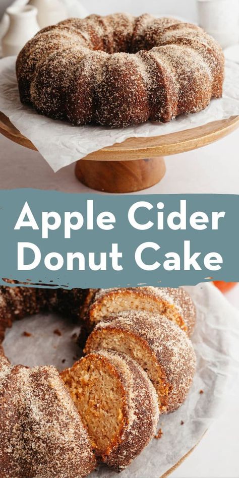 Apple Cider Donut Cake, Cider Donut Cake, Cider Cake, Spiced Cake, Donut Cake, Apple Cider Donuts, Butter Chocolate, Apple Desserts, Cake Donuts