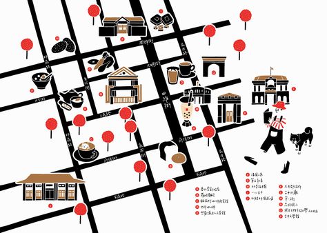 Chun Shui Tang X Paper Travel on Behance Maps Illustration Design, Louise Fili, Mental Map, Map Projects, Infographic Map, Hand Drawn Map, Drawn Map, Tourist Map, Info Design