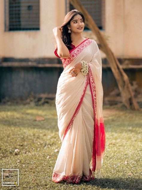 Female Portrait Poses, Haldi Outfits, Simple Saree Designs, Bengali Bride, Bride Photography Poses, Saree Poses, Indian Photoshoot, Saree Photoshoot, Stylish Photo Pose