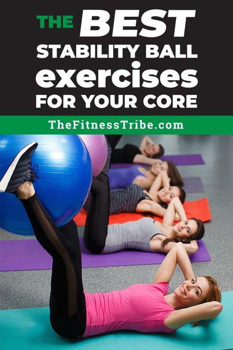 The Best Stability Ball Exercises for Your Core - The Fitness Tribe #Stabilityball #Exercise Stability Ball Abs, Stability Ball Exercises, Ripped Abs, Functional Fitness, Exercise Ball, Fitness Exercises, Stability Ball, Dumbbell Workout, Fat Burning Workout