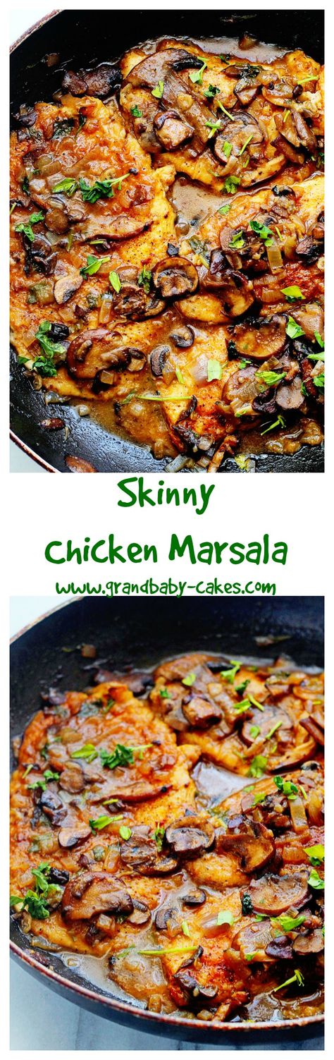 Deliciously satisfying Skinny Chicken Marsala lightened up on fat but definitely not flavor. ~ http://www.grandbaby-cakes.com Grandbaby Cakes, Weekly Recipes, Animated Photos, Marsala Chicken Recipes, Dinner Night, Chicken Meals, Chicken Marsala, Chicken Dinners, Low Cholesterol