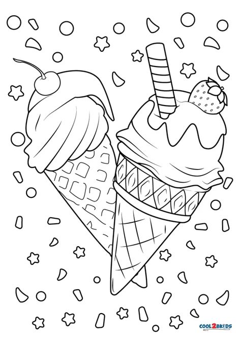 Free Printable Ice Cream Coloring Pages For Kids Two Sweet Coloring Page, Coloring Pages For Second Grade, Fill In Coloring Pages, Colouring Pages For Preschoolers, Ice Cream Colouring Sheet, 2nd Grade Coloring Sheets Free Printable, Kid Printables Art, Ice Cream Cone Coloring Page, Preschool Summer Coloring Pages