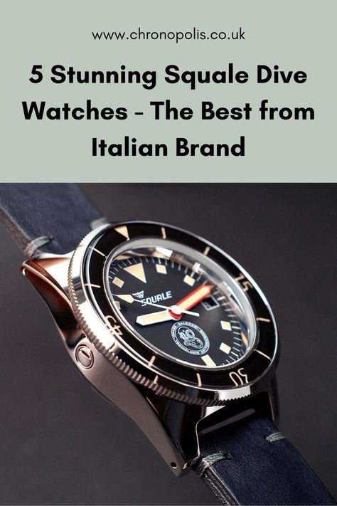 A detailed look at the small Italian watch brand Squale. I give you a little of their history and look at the best five watches currently available. Sinn Watches For Men, Doxa Watches, Squale Watch, Best Military Watch, Sinn Watch, Amazing Watches, Military Watches, Dive Watches, Tag Heuer